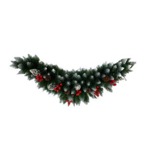 Vánoční aranžmá Jeřabina PVC 80 cm